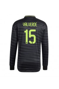 Fotbalové Dres Real Madrid Federico Valverde #15 Třetí Oblečení 2022-23 Dlouhý Rukáv